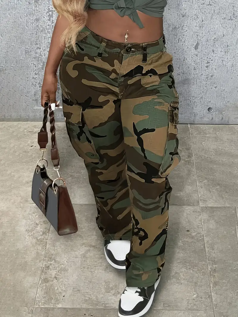 Camo cargo pants for women