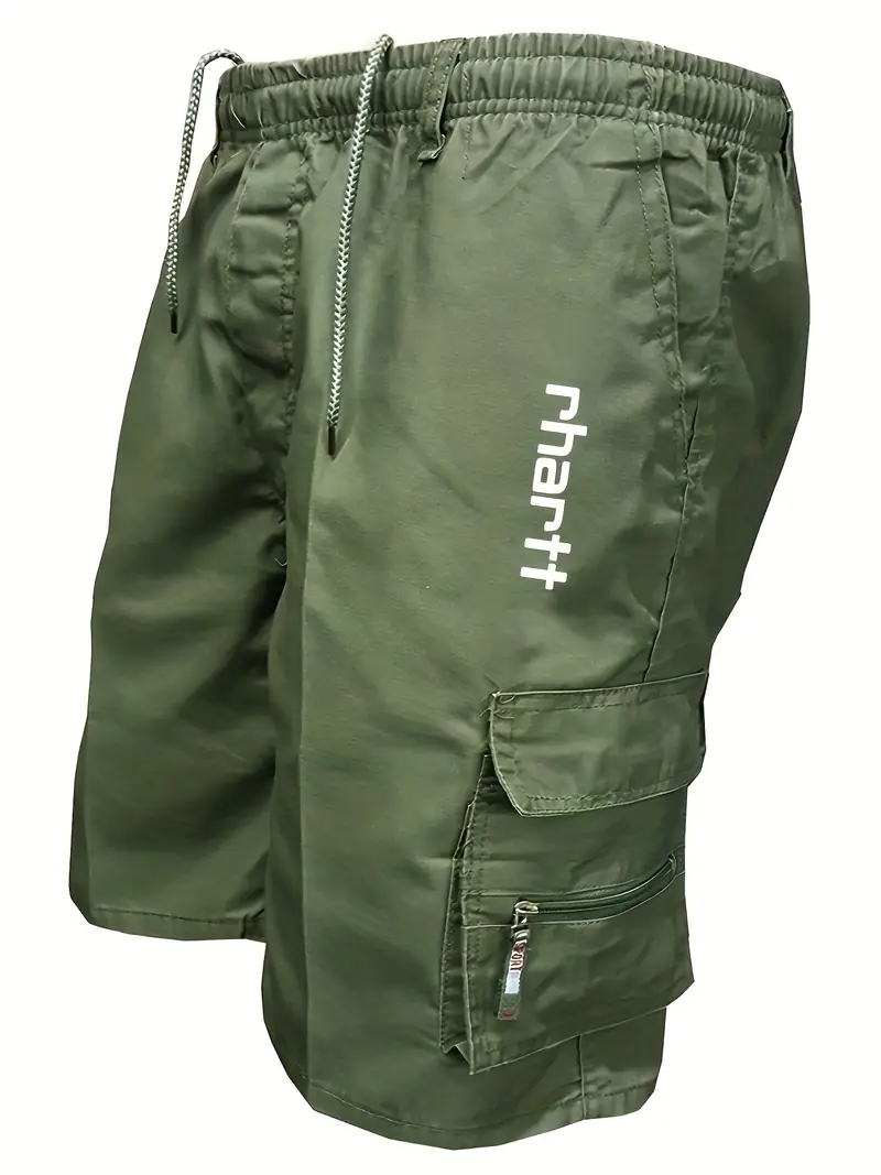 Pocket Cargo Shorts Casual Overalls Loose Sweatpants Available in white, khaki and navy blue.