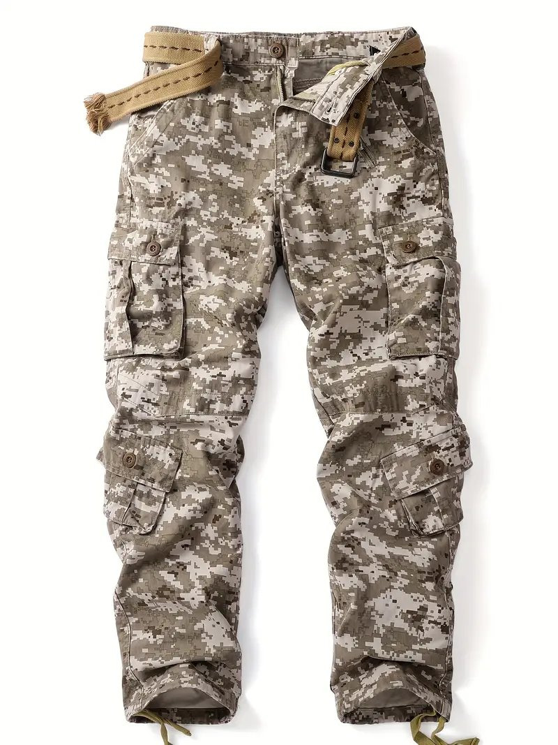 BAYAMO Mens Cargo Pants Camo Military Fatigue Pant Camouflage Hunting Combat Work Casual Pants Multi Pocket