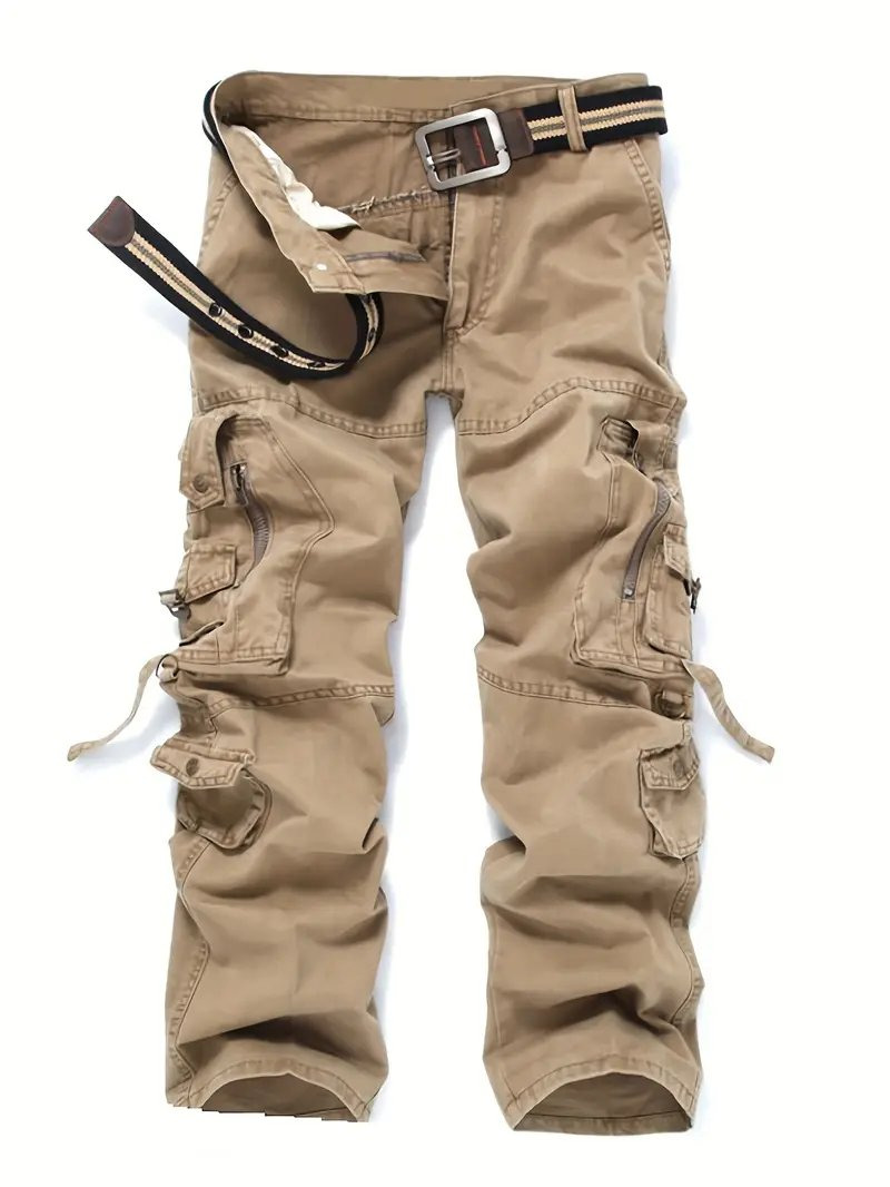 US Mens Cargo Trousers 100% Cotton Work Trousers Tactical Combat Outdoor Pants Also in black, green, grey and navy blue.