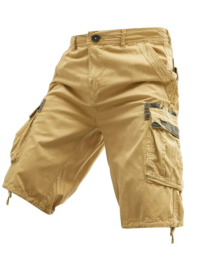 Men's Casual Comfy Cotton Multi Pocket Cargo Shorts For Outdoor Summer Hiking Fishing, Bermuda Shorts Available in various color.