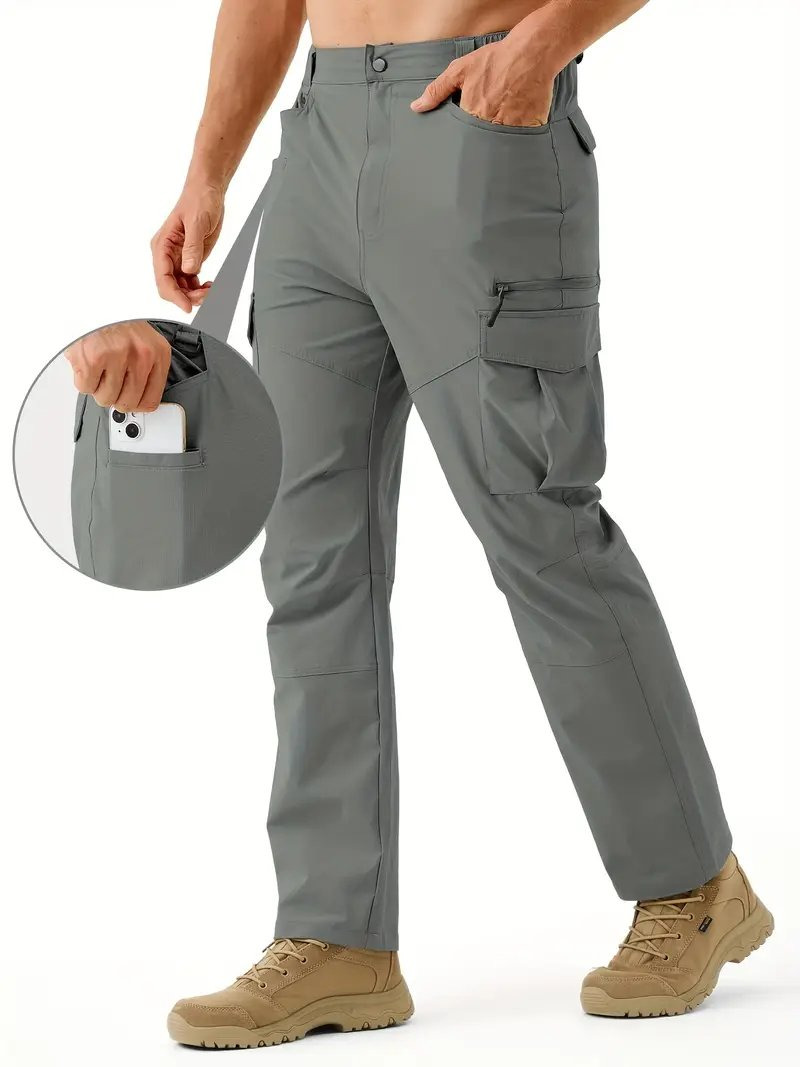 Men's Flex Ripstop Tactical Pants Quick Dry Lightweight Cargo Hiking Pants With UPF 50+ For Work